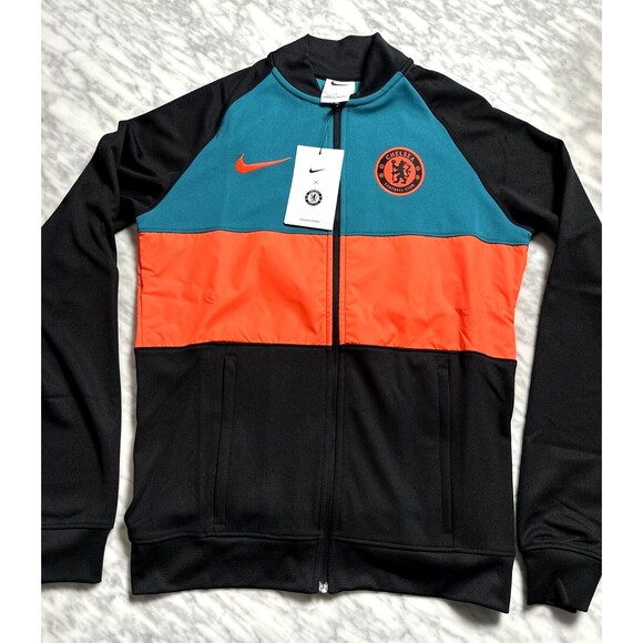 Nike Chelsea FC Anthem Jacket Black Orange Youth Medium London EPL DB8138-014